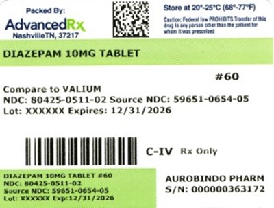 Diazepam 10mg 80425-0511-02.jpg Diazepam 10mg #60 - Diazepam 10mg 80425 0511 02